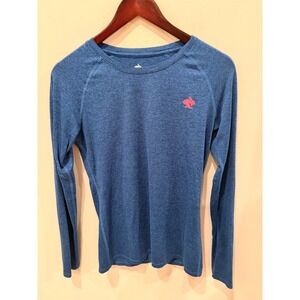 Rabbit Women's Long Sleeve Performance Shirt Blue Pink Logo Size Small